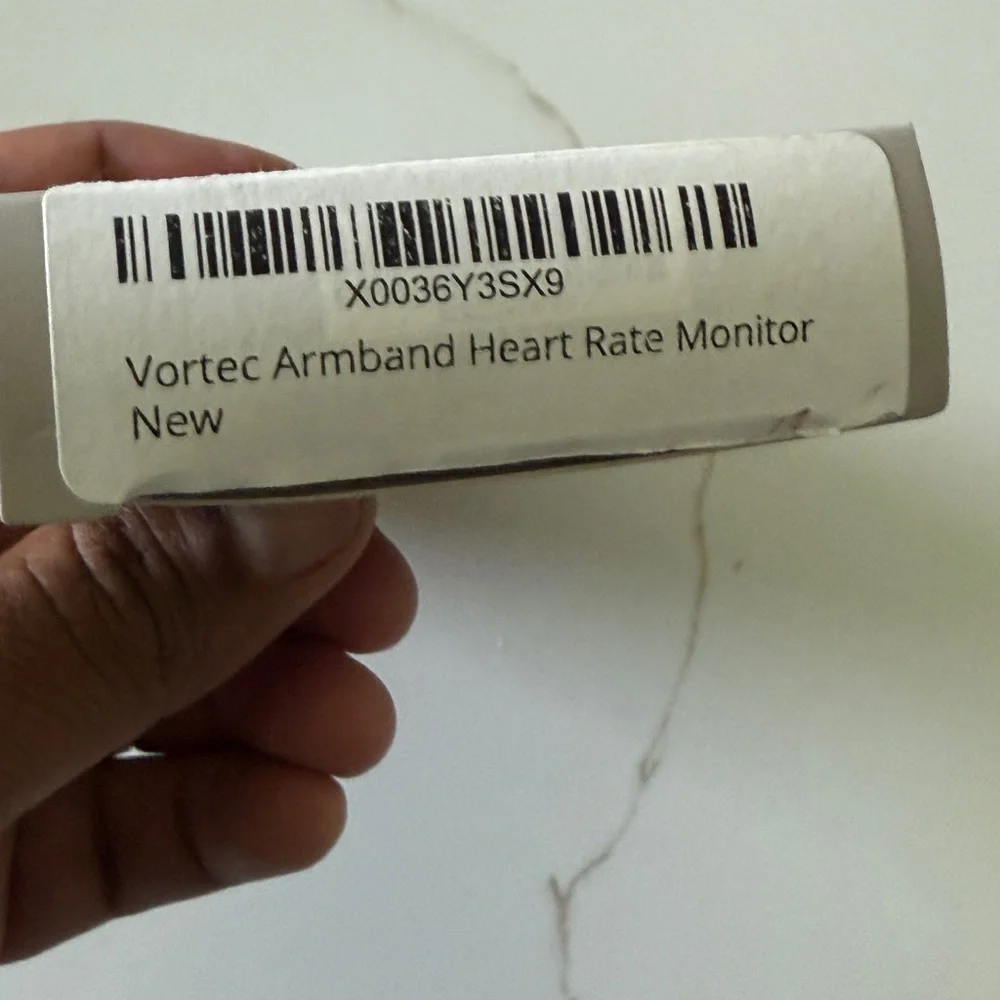 Black and White Armband Heart Rate Monitor